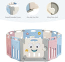 Baby grondbox, opvouwbaar babybox speelbox kinderen 3 maanden + (Kleurrijk, 12 paneel)