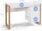 Modern computer bureau, computertafel computerbureau werkstation met opbergkast, lade, stevige structuur, schrijftafel, ideaal voor thuiskantoor, 112,5 x 50 x 75 cm (Wit)
