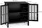 Dressoir, opbergkast met glazen deur, consoletafel keukenkast zijkast, commode  80,5 x 35 x 78 cm (Zwart)