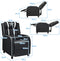 Gaming leunstoel fauteuil, PU lederen enkele leunstoel relaxstoel, verstelbare moderne woonkamer ligstoel, televisiestoel met voetsteun en lumbaal kussen, thuisbioscoop zittingen (Wit)