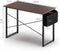 Bureau, computer bureau, 102cm computertafel, PC tafel, bureautafel, kantoortafel met zij-opslagzak, industriële PC-bureau, zwart metalen frame, ideaal voor thuis en op kantoor