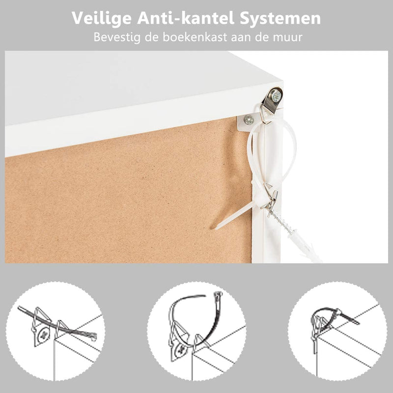 6 kubus opberg organiseren kast met deuren,  boekenkast,  boekenplank voor Boeken, Speelgoed en Decoratie