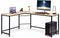 L-vormige Hoekbureau computertafel met CPU-standaard, 125 x 168cm (Natuurlijk)