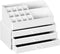 Make-up Organizer van acryl, cosmetica organizer met 3 lades en 15 vakken in verschillende maten, anti-slip inzetstukken, voor make-up en sieraden, wit JKA002WT