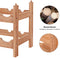 Houten Wijnrek, 2-lagen 8 flessen wijnfles houder, 100% grenen hout, golf ontwerp, glad oppervlak, stapelbare aanrecht wijn organisator voor keuken, cafe, bar, eetkamer (8-flessen)