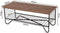 salontafel, cocktailtafel met open opbergplank  metalen frame,, vintage