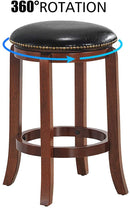 barkruk zonder rugleuning, beklede rustieke barkruk met 360 graden draaibare zitting