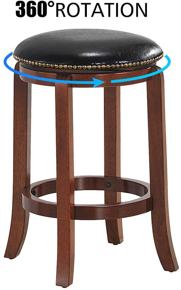 barkruk zonder rugleuning, beklede rustieke barkruk met 360 graden draaibare zitting