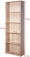 5-planken boekenkast, Modern Multifunctioneel  MDF P2-Fineer,  (Natuurlijk)