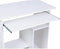 Bureau, computertafel, met toetsenbordverlenging, PC-tafel, ruimtebesparend, eenvoudige montage, 80 x 45 x 74 cm (L x B x H), wit LCD852W