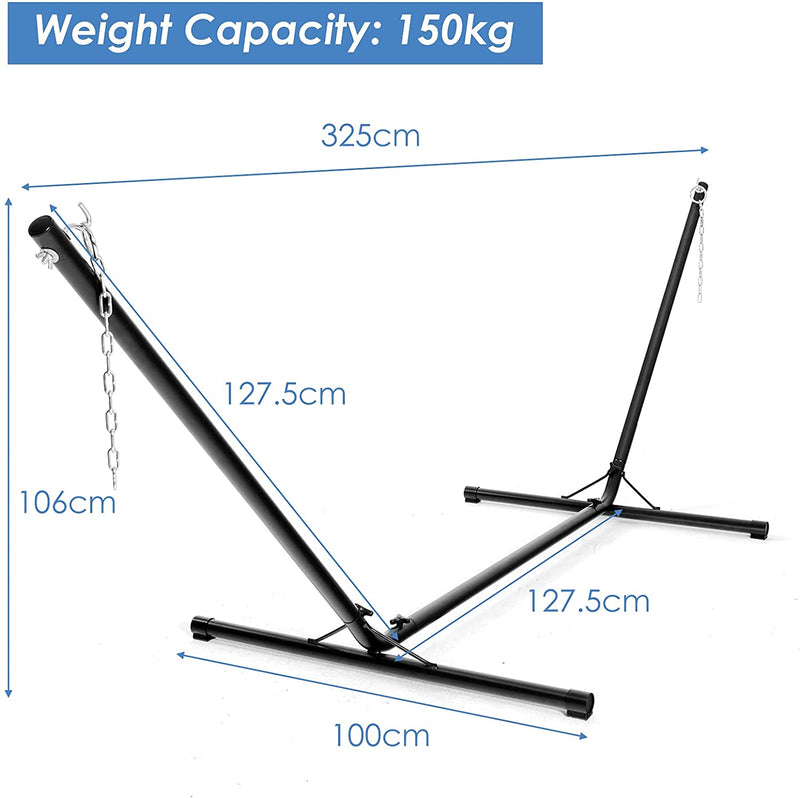 hangmatstandaard, draagbare stevige stalen hangmat standaard frame,  zowel buiten tuin en patio