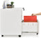 3 lade verrijdbare archiefkast, vergrendeling archiefkast met wielen en handgrepen, 40 x 50 x 64,5 cm (Wit)