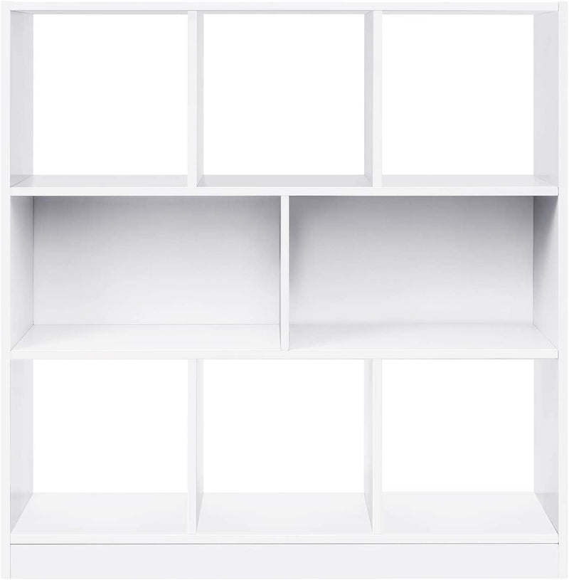 Boekenkast, kubusplank, bodemplank, met open vakken,  97,5 x 30 x 100 cm, wit LBC52WT