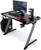 Gaming Bureau, Gamingtafel, Ergonomische race Computer bureau met RGB-lampen, 120cm  Z-vorm ,zwart