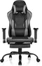 Racing stijl gamingstoel, beklede hoge rugleuning bureaustoel met hoofdsteun,(Zwart)