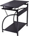Computer bureau, computertafel met beweegbaar toetsenbord lade & CPU houder, computer werkstation, moderne PC bureau met in hoogte verstelbare pootdoppen, compact formaat voor klein appartement