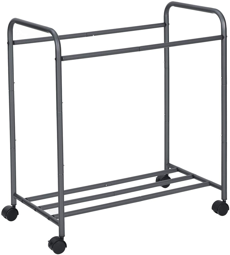 Wasmand op wielen, wassorteermachine met 3 afneembare stoffen zakken, wasverzamelaar, opbergruimte voor speelgoed, stevig, 3 x 44 liter, grijs LSF003GS