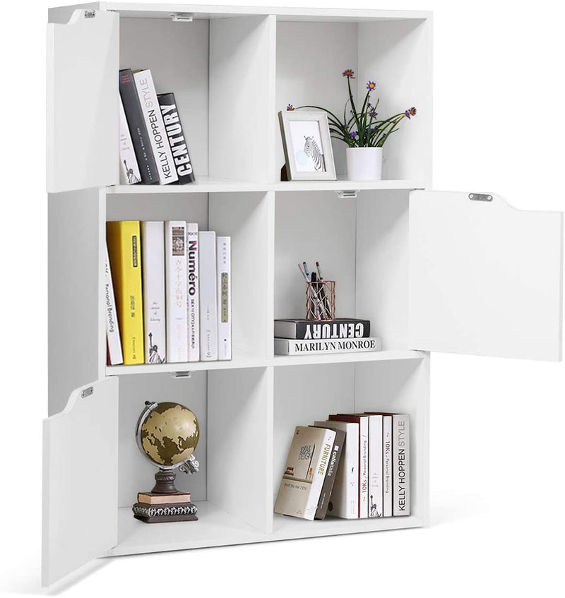 6 kubus opberg organiseren kast met deuren,  boekenkast,  boekenplank voor Boeken, Speelgoed en Decoratie