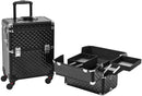 Trolley Cosmetische Hoes, Aluminium make-uphoes, schoonheidskoffer, Zwart JHZ04B
