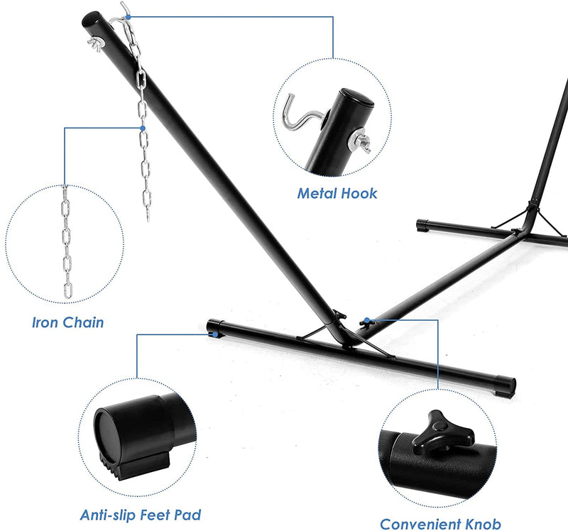 hangmatstandaard, draagbare stevige stalen hangmat standaard frame,  zowel buiten tuin en patio