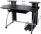 Bureau Computertafel met wielen PC-tafel met toetsenbordverlenging 2 legborden 120 x 59 x 90 cm LCD812B