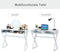 Moderne Schrijfbureau, Multifunctionele Tafel met 2 Laden, MDF Bureaublad en ijzeren tafelpoten, Computer Bureau
