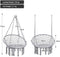 Hangstoel, katoenen touw macrame hangende schommelstoel voor woonkamer, tuin, balkon, scandinavische stijl, capaciteit van 150 kg (Grijs)