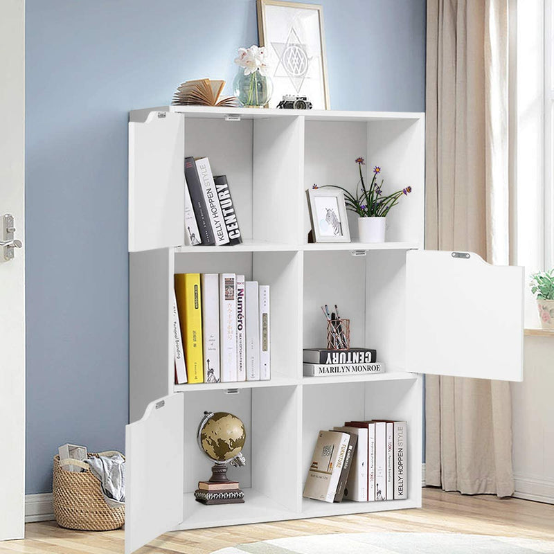 6 kubus opberg organiseren kast met deuren,  boekenkast,  boekenplank voor Boeken, Speelgoed en Decoratie