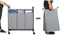 Wasmand op wielen, wassorteermachine met 3 afneembare stoffen zakken, wasverzamelaar, opbergruimte voor speelgoed, stevig, 3 x 44 liter, grijs LSF003GS