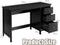 Computerbureau 120 cm met 3 laden, thuiskantoor studie bureau met ruime bureaublad, computertafel pc-tafel, moderne laptop bureau, multifunctioneel computer bureau (Zwart)