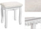kaptafel met opklapbare spiegel en 5 laden, cosmetische tafel met uitneembare make-up organizer, met krukje, wit RDT28WT