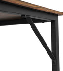 Bureau, computer bureau, smalle kantoortafel, 100 x 50 x 75 cm,  vintage bruin-zwart LWD41X