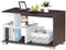 Koffietafel, Rechthoekige theetafel met opbergrek, 3-laags bank tafel, Moderne Consoletafel, Ruimtebesparende Organisator, Meubilair voor Thuiskantoor