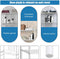 3-planken badkamerkast organizer boven het toilet,  59 x 33 x 173cm