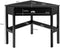 Bureau, Hoekbureau, Houten L-vormig computerbureau, Compacte Schrijftafel met Lade & Planken, Ruimtebesparend Werkstation, Laptop PC hoek Tafel Meubilair voor thuiskantoor (Zwart)