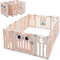 Grondbox baby, 12/14/16 HDPE paneel speelbox babybox, opvouwbare  (16 paneel, Roze)