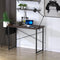Bureau, computer bureau, 102cm computertafel, PC tafel, bureautafel, kantoortafel met zij-opslagzak, industriële PC-bureau, zwart metalen frame, ideaal voor thuis en op kantoor