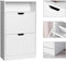 Schoenenkast met 2 kleppen, schoenenrek met extra vak, schoenenorganizer, melaminecoating, 60 x 24 x 102 cm, wit