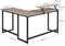 Bureau, L-vormig computerbureau met beweegbare monitorbevestiging, hoekbureau,  greige-zwart LWD056B02