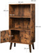 Retro boekenkast, Boekenkast met 2 plankenvoor boeken, foto's, decoratie, houtlook LBC09BX
