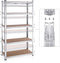 Storage planken, zware lasten, set van 2, kelderrekken, 180 x 90 x 40 cm, tot 875 kg belastbaar, planken, steekplanken, versterkt stalen frame, 5 verstelbare planken, zilver GLR040E02