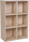 Boekenkast Met 6 Vakken, Houten Rek, Kubusrek, Opbergrek, 65,5 X 97,5 X 30