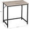 Bureau, computertafel, smalle bureautafel, 80 x 50 x 75 cm, studeerkamer, grijs-zwart LWD038B02