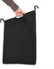 Wasmand met 4 vakken, wassorteerder, wasverzamelaar, met wielen, afneembare zakken, speelgoedopslag, 4 x 35 liter, zwart LSF005