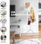 Kapstok, Staande Kleding hanger met afneembare haken en opvouwbare poten, gemakkelijk te monteren, duurzaam staal, wit
