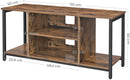 TV-kast, TV-tafel, TV-plank, lowboard met open vakken, , 110 x 40 x 50 cm, industrieel ontwerp, vintage, donkerbruin LTV39BX