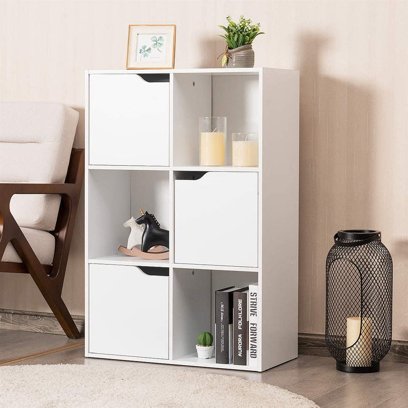 6 kubus opberg organiseren kast met deuren,  boekenkast,  boekenplank voor Boeken, Speelgoed en Decoratie