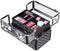 JBC318B Make-upkoffer, professioneel cosmetica-opbergen, multikoffer, etagekoffer, transparant, acrylglas, inklapbare vakken