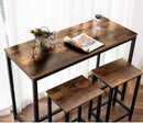 Barkrukken, Set van 2 barstoelen met voetsteun, stabiel en comfort, hoogte 65 cm, zwart stalen frame, voor woonkamer, eetkamer, keuken, industrieel ontwerp rustiek bruin EBF65BY01
