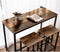 Barkrukken, Set van 2 barstoelen met voetsteun, stabiel en comfort, hoogte 65 cm, zwart stalen frame, voor woonkamer, eetkamer, keuken, industrieel ontwerp rustiek bruin EBF65BY01